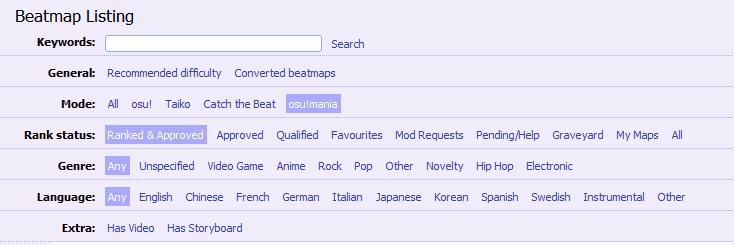 osu - Searching for specific metadata in maps - Arqade