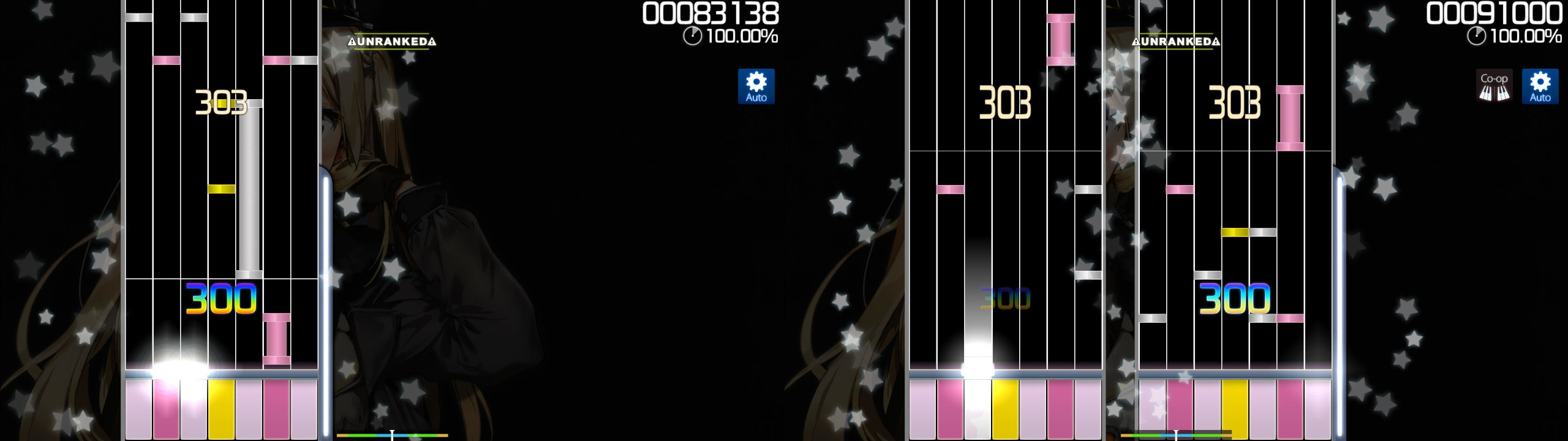 Converted osu!mania beatmap Co-op gameplay comparison