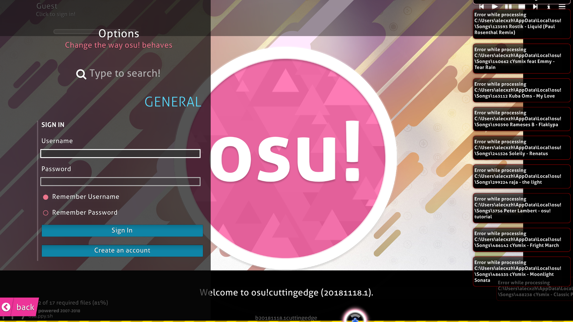 osu! beatmaps are not recognized upon daily relaunch · Issue #739 · ppy/osu-stable-issues  · GitHub