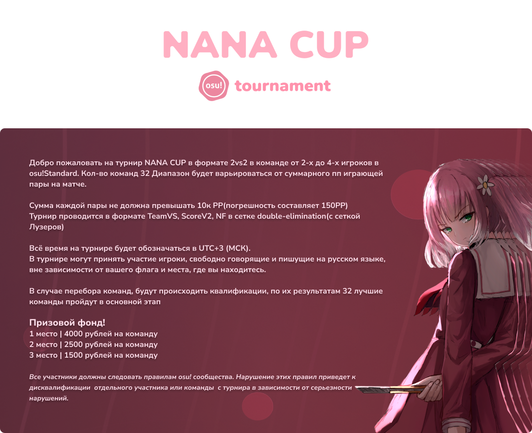 STD) 2v2 NANA CUP |Regs Closed [RU] · forum | osu!