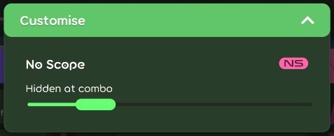 No Scope customisation options in the game client