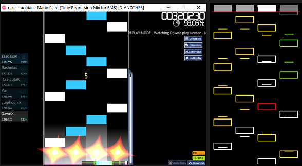 osu!mania but its on web  Megalomania 98.83 