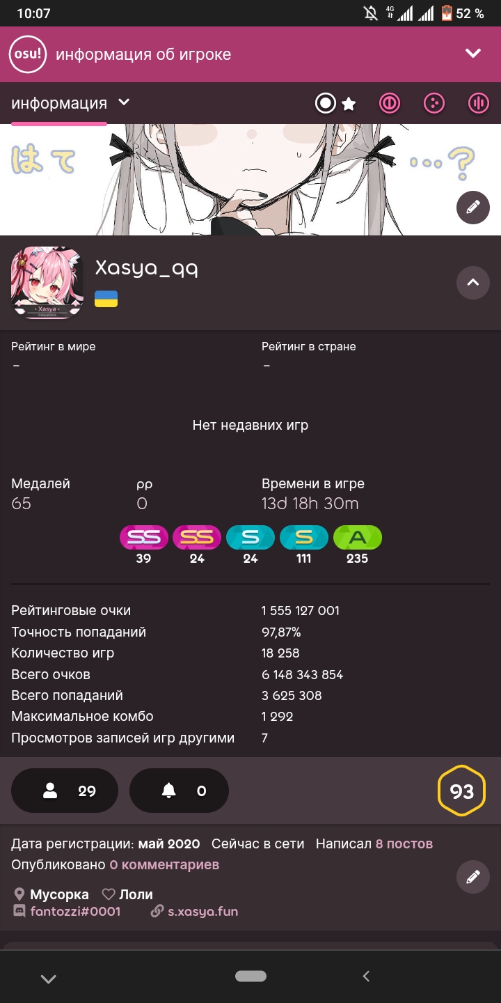 Xasya_qq · player info | osu!