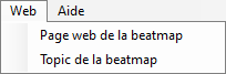 Menu "Web"