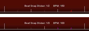 150 BPM with a 2/4 metronome in comparison with 100 BPM with a 3/4 metronome