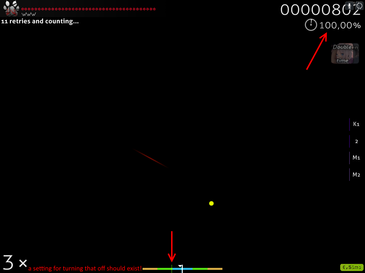 300 Hit Value Showing Up In Green Score Meter Bar Forum Osu