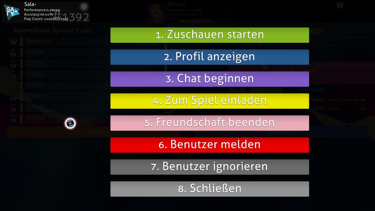 Nutzereinstellungen