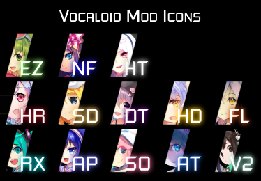 New osu skins on X: «(Vocaloid) Hatsune Miku» v2.0 Aspect ratio