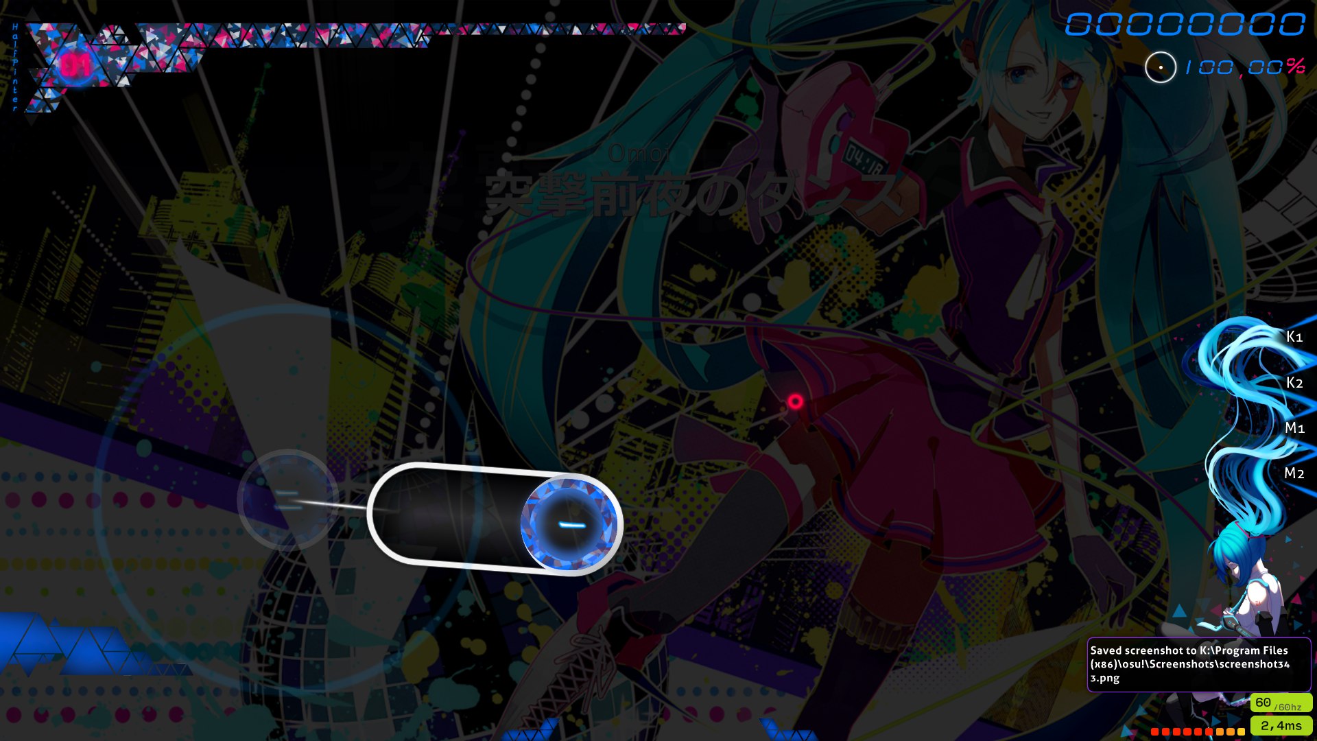 New osu skins on X: «(Vocaloid) Hatsune Miku» v2.0 Aspect ratio