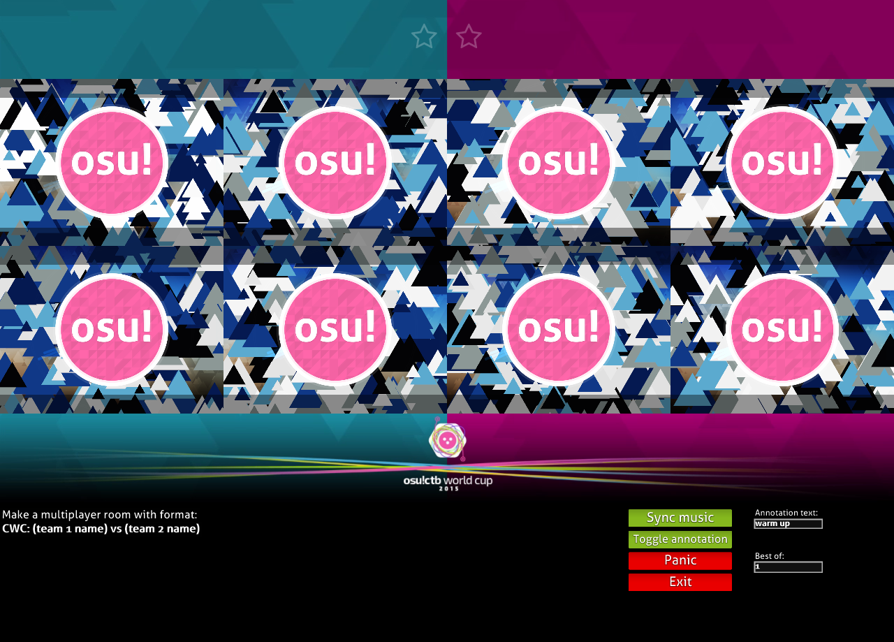 อินเตอร์เฟซของ osu!tourney