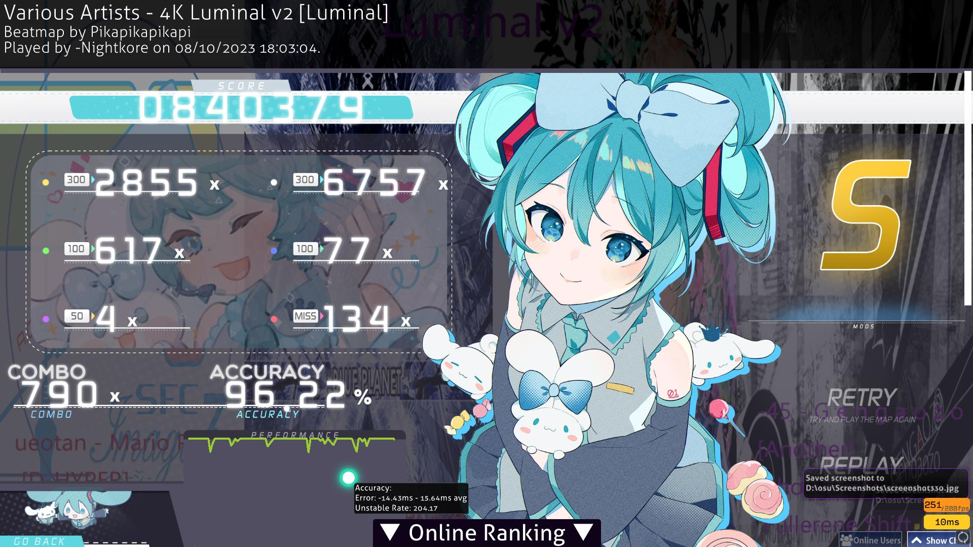 Nightkore · player info | osu!