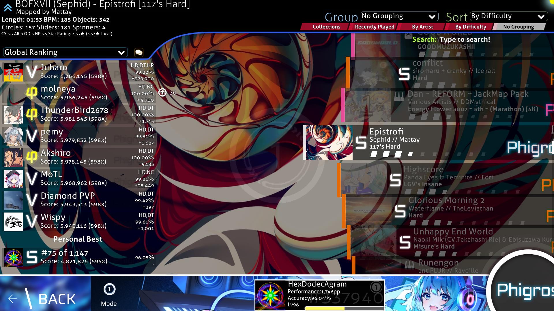 Phigros DEUX by HexDodecAgram [HD/SD] [16:9] [All modes] · forum | osu!