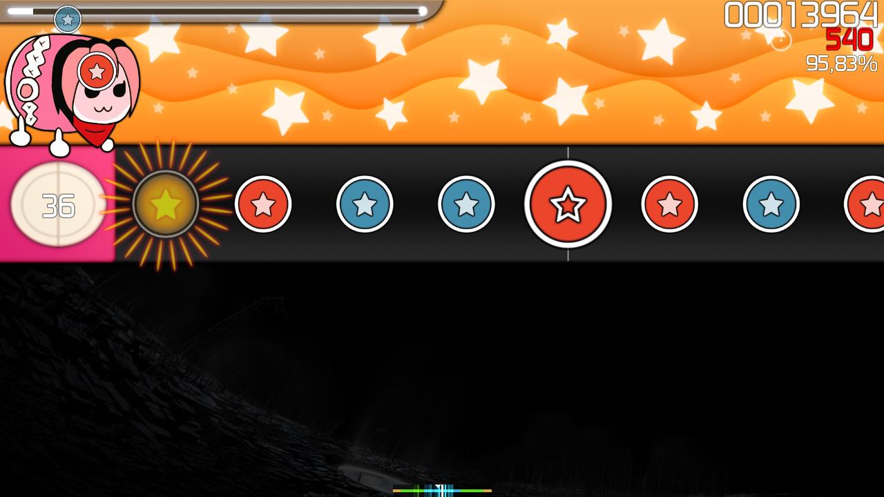 Gameplay of osu!taiko