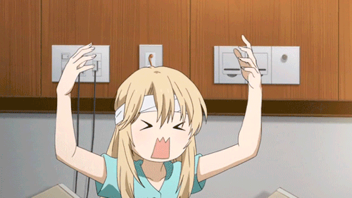 anime girl yawning gif