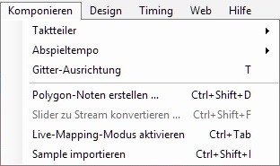 Kompositionsmenü