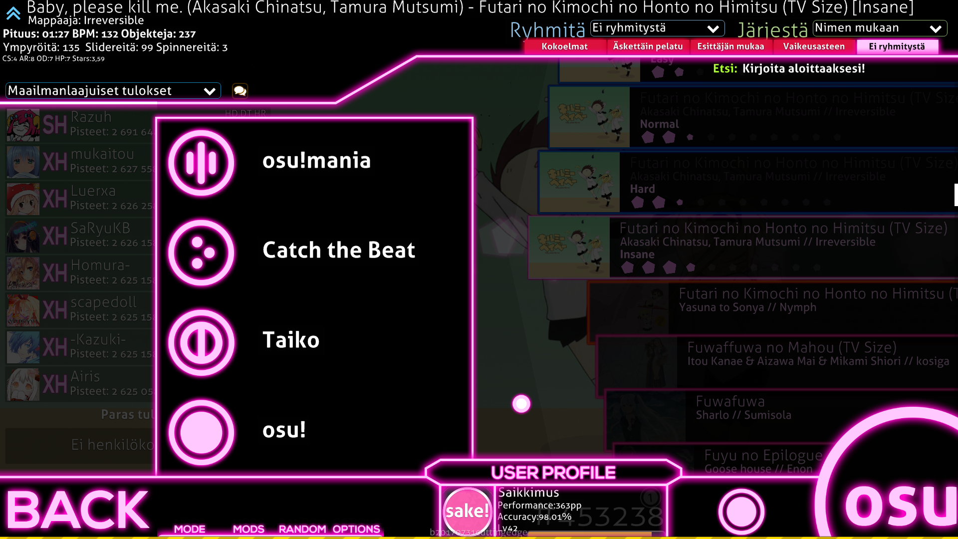 Rainbow mod for osu!mania · forum