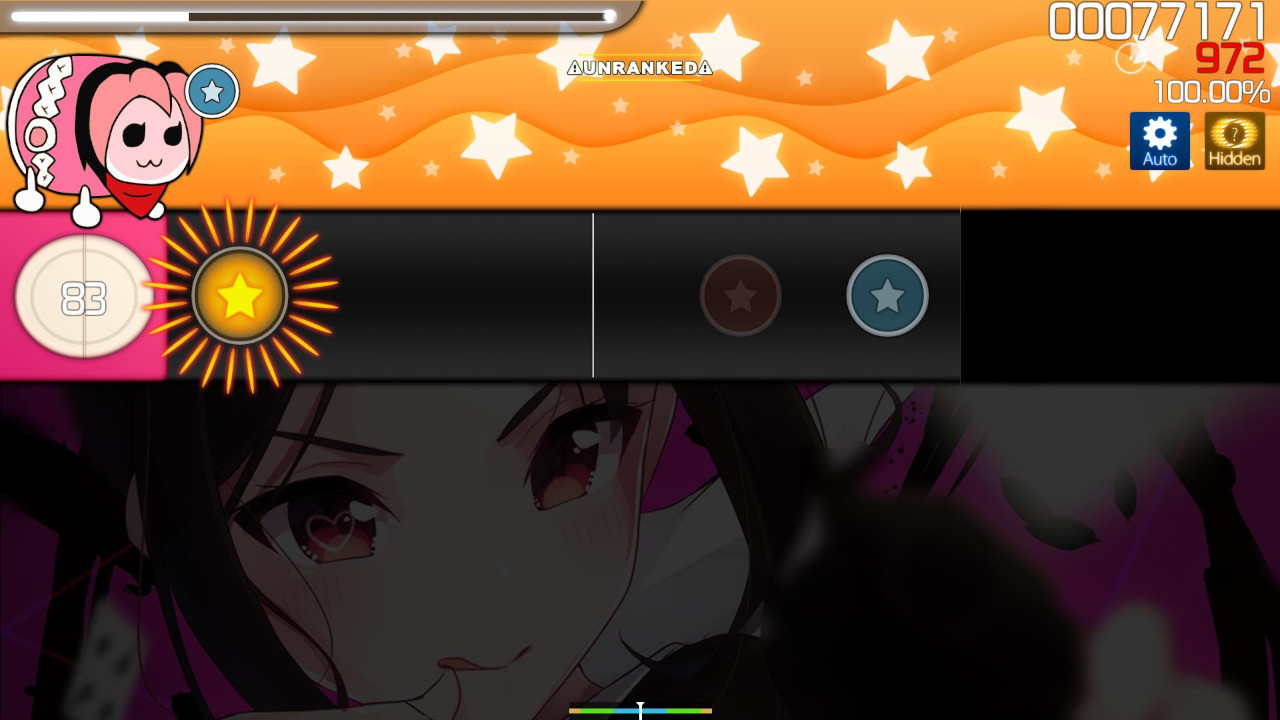 Gameplay du mod HD dans osu!taiko