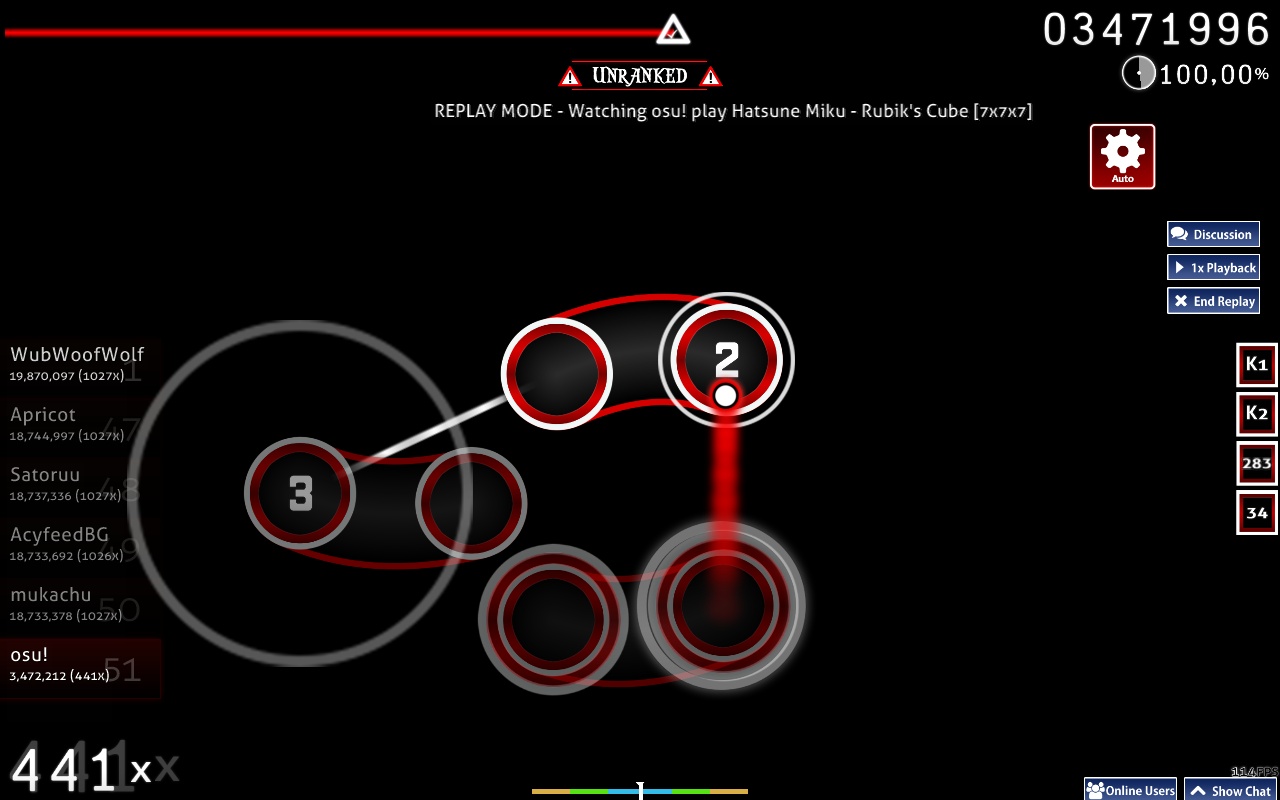 Карта для тренировки osu