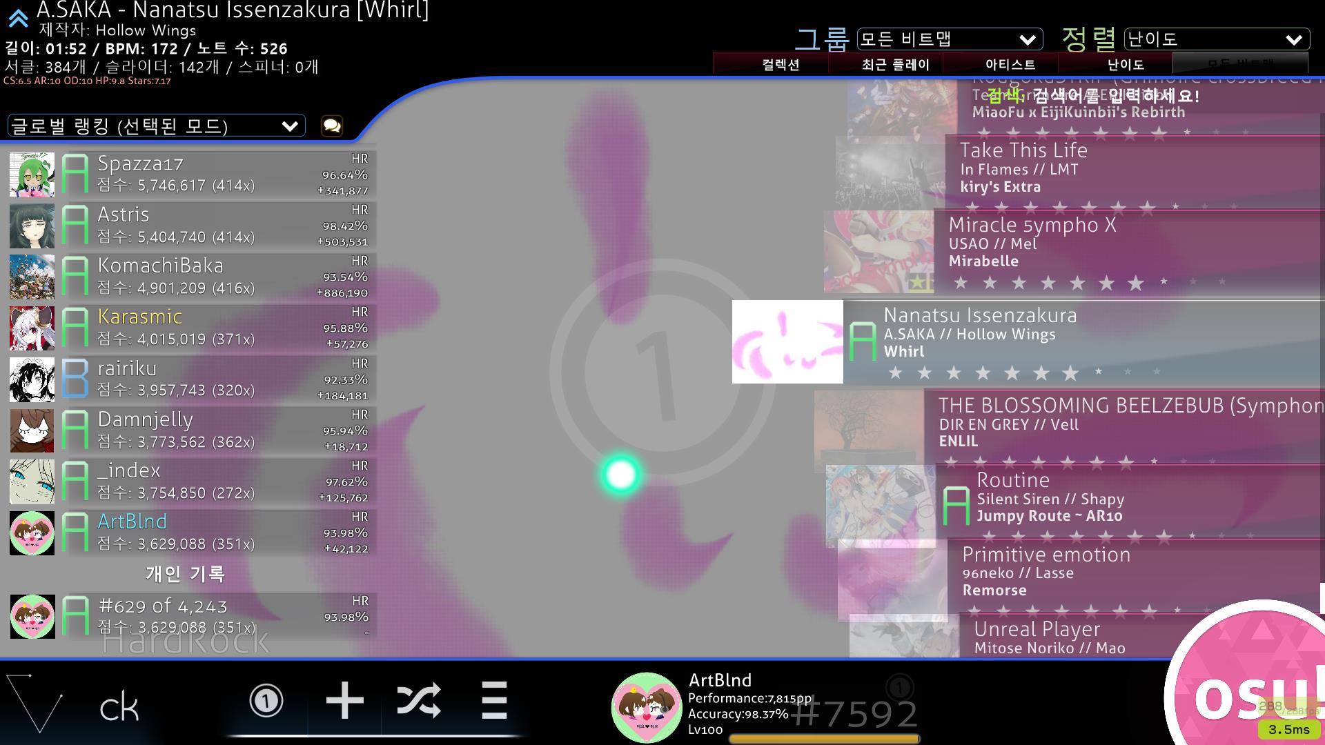 ArtBlnd · player info | osu!