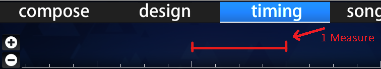 A measure in the timing tab timeline