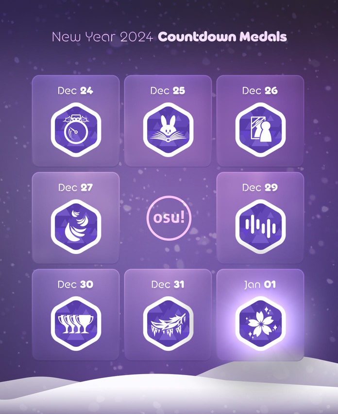 New Year 2024 Countdown Medals Event · forum osu!