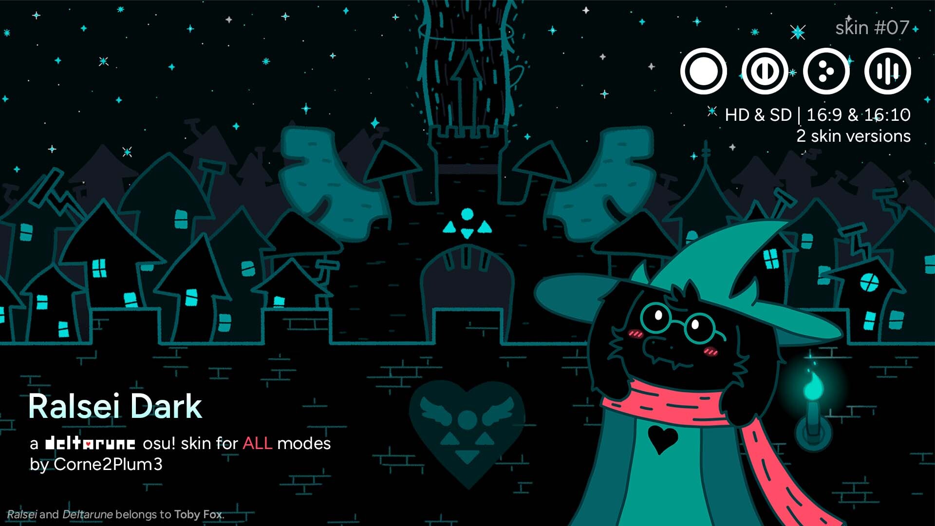 Ralsei Dark - A cute Deltarune themed skin [STD/Taiko/CTB/Mania]  [16:9/16:10] [SD & HD] (v1.2) · forum