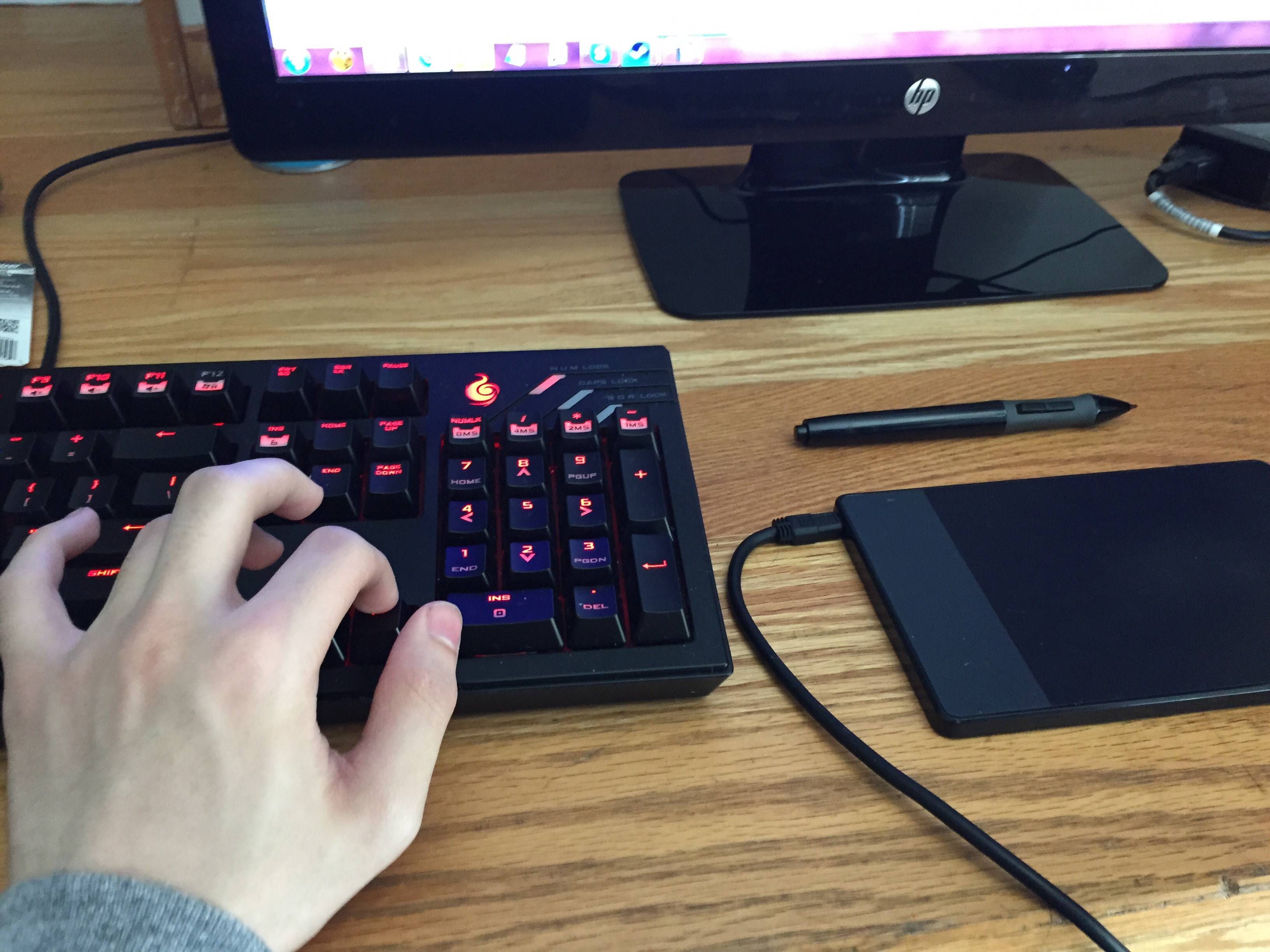 keyboarding hand position