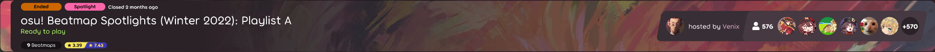 Beatmap Spotlights playlist lobby