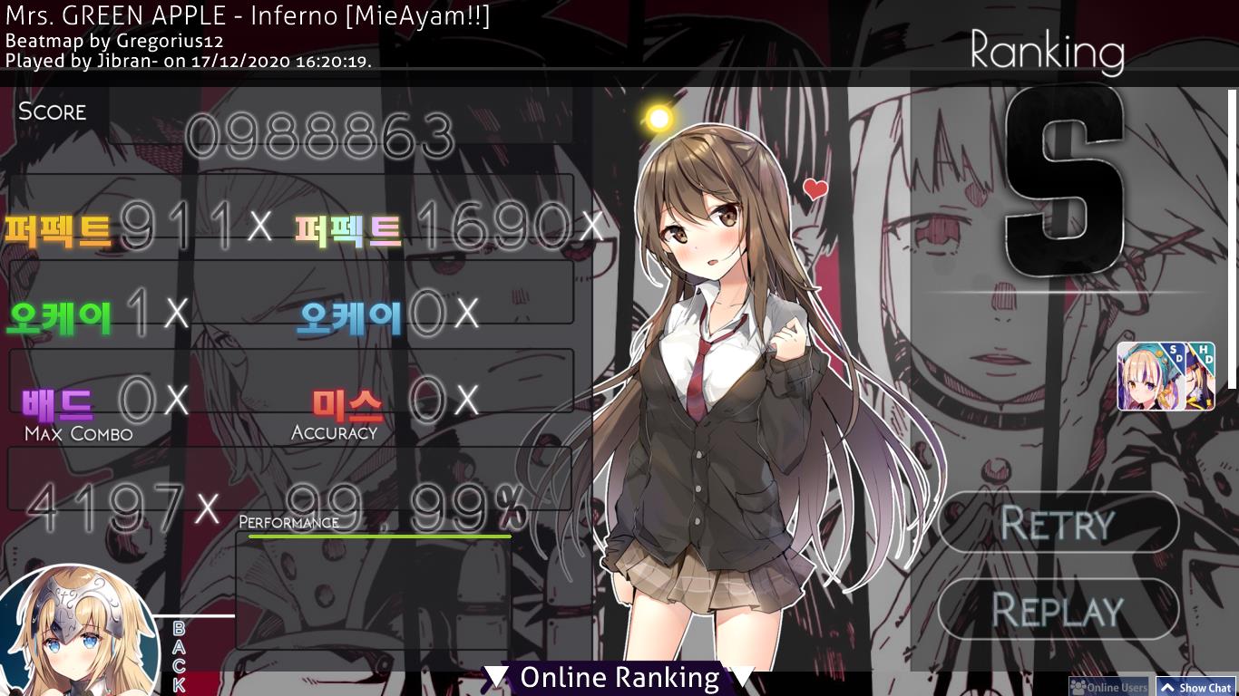 Mrs. GREEN APPLE - Inferno · beatmap info | osu!