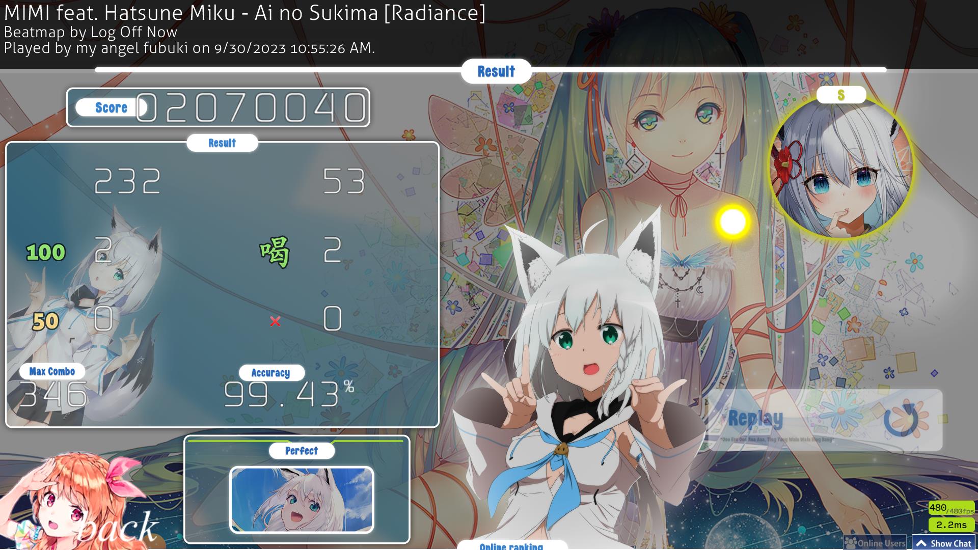 my angel fubuki · player info | osu!