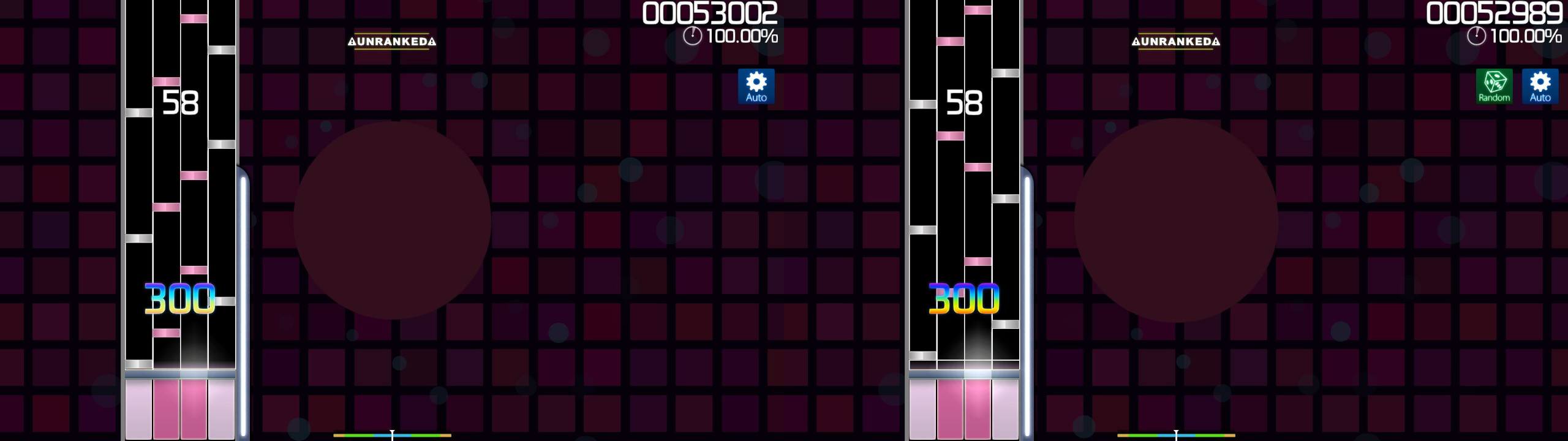 RD 模组下的 osu!mania 游玩界面