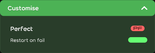Perfect customisation options in the game client