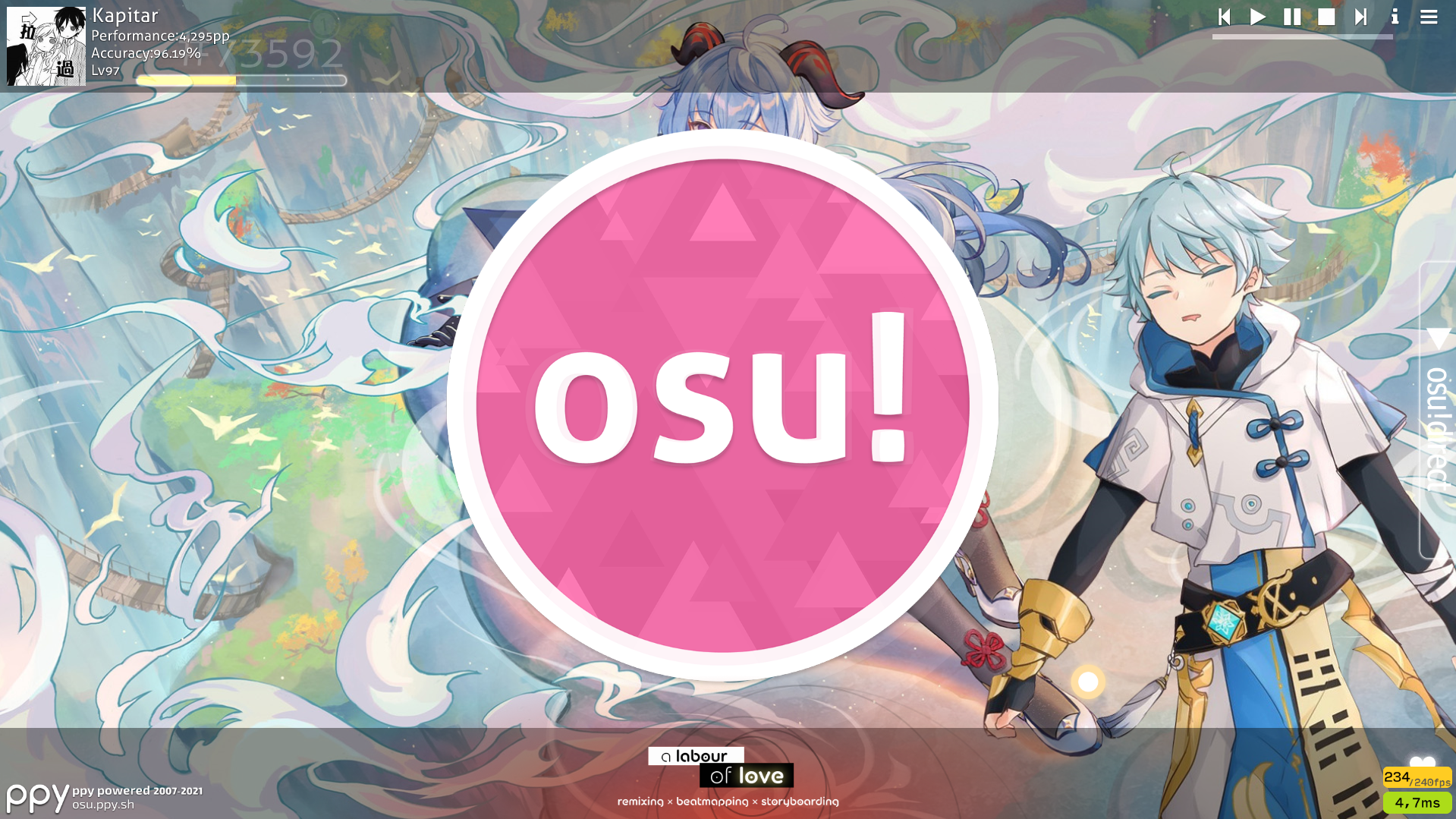 Chongyun | HD/SD | LITE and ANIMATED ver. · forum | osu!