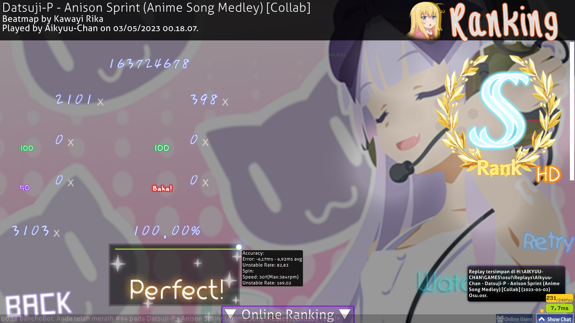 Datsuji-P - Anison Sprint (Anime Song Medley) · beatmap info | osu!