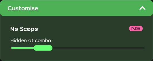 No Scope customisation options in the game client