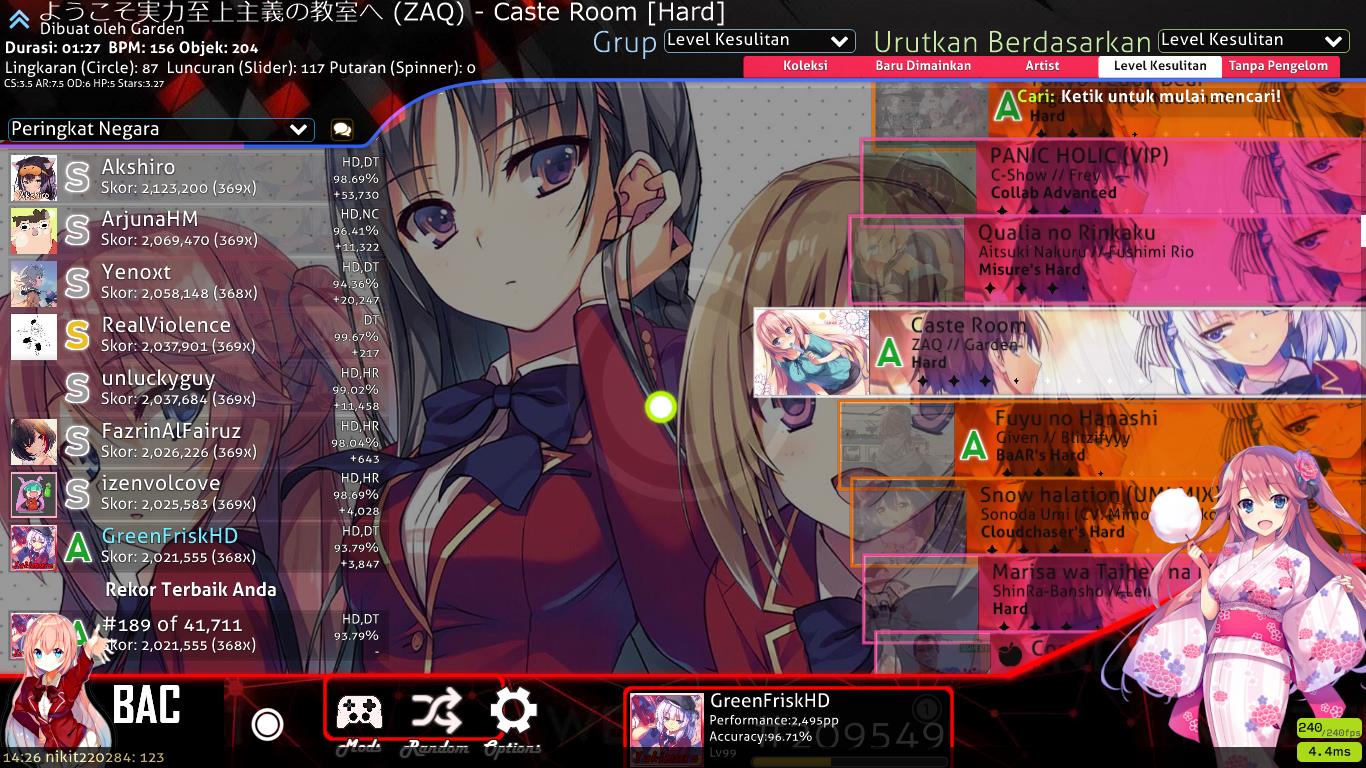 Classroom Of The Elite Skin Greenfriskhd Bloodline Std Only Forum Osu