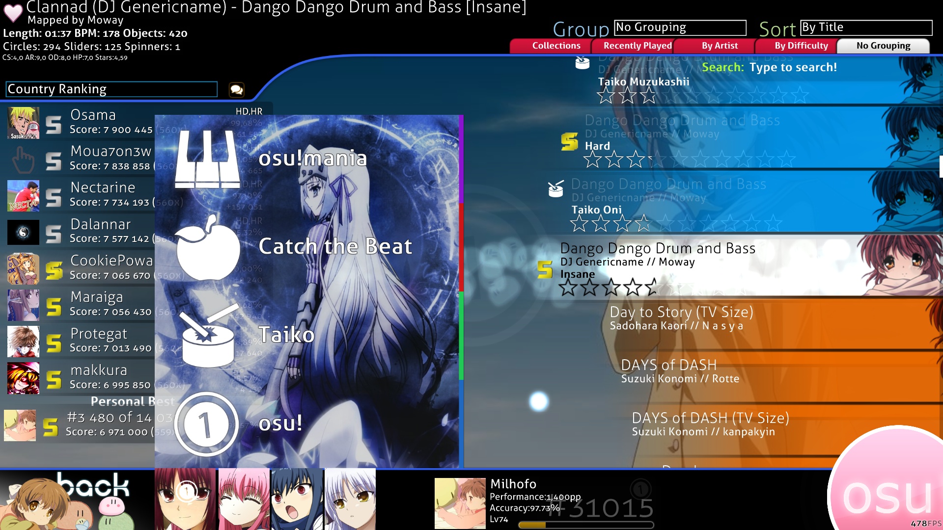 Anime Dango Skin Fv Osu Std Ctb Mania Forum Osu