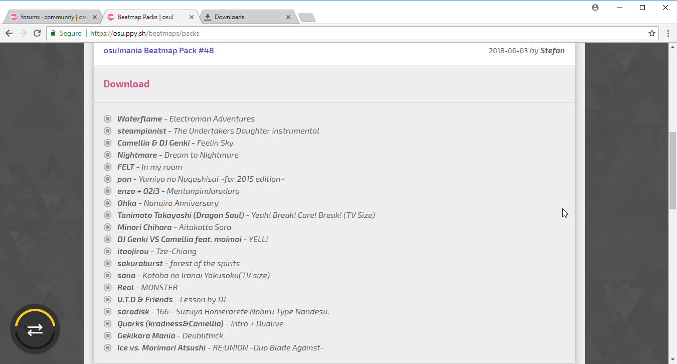 Archived] downloading beatmap packs · forum