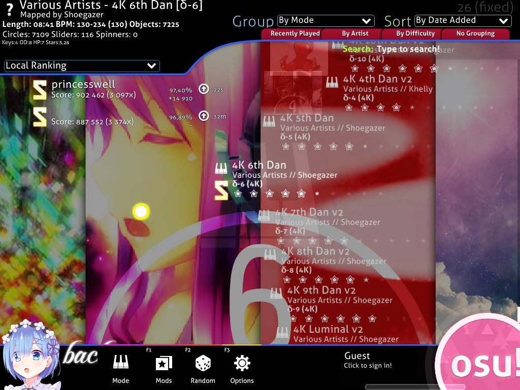 osu!mania] Chandelier 95.99% S 