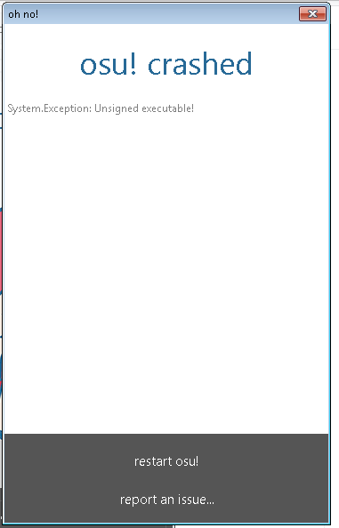 Osu crashed что делать