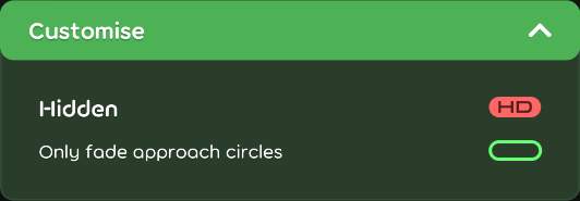 Hidden customisation options in the game client
