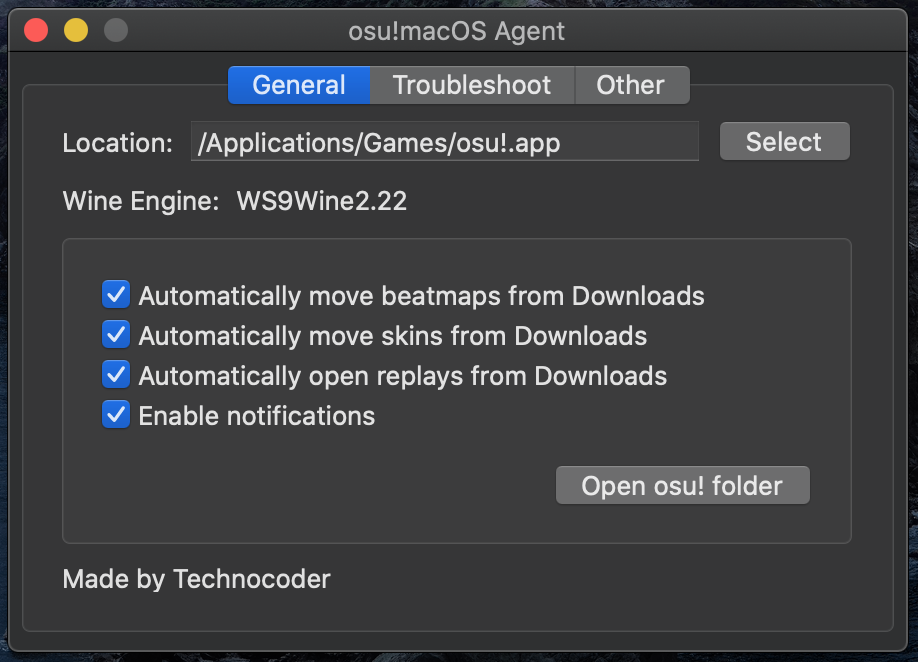 osu!macOS Agent A macOS tool for using and troubleshooting osu